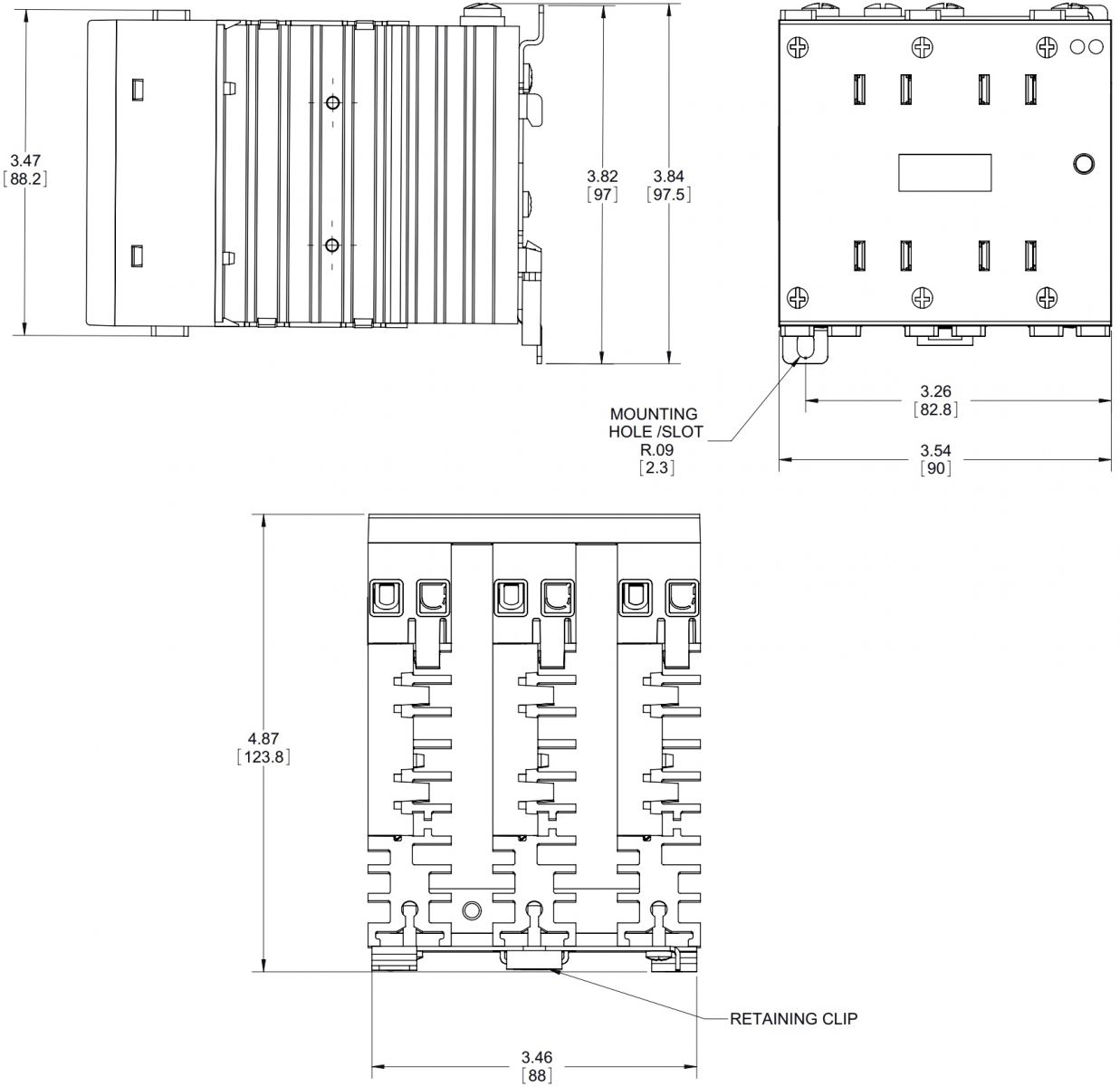 ממסר מצב מוצק לפס דין CRYDOM SSR CTRD6025